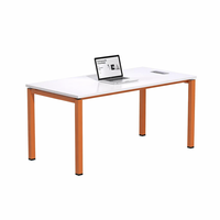 Bureau rectangulaire de qualité commerciale, écologique, à hauteur réglable, plateau en MDF, structure en fer, garantie 3 ans, pour la maison moderne et les entreprises