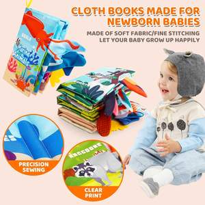 3 pezzi libri da bagno in tessuto morbido per neonati e neonati con ritagli sensoriali giocattoli per <span class=keywords><strong>Baby</strong></span> Shower - Product Image 4