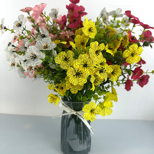 Flores Artificiales de Eucalipto Violeta de 35 cm de Altura, Ramo de Plástico de Alta Simulación para Decoración de Bodas y Hogar - Product Image 2