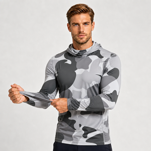 Camisa de Pesca con Capucha y Manga Larga para Hombre, Camuflaje, Protección Solar UPF 50, Anti-UV, Secado Rápido - Product Image 1