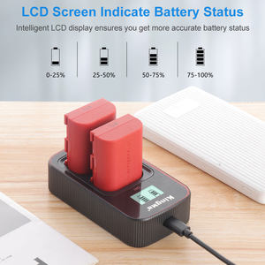 แบตเตอรี่ลิเธียม KingMa Full Decoded รุ่น LP-E6NH (2 ชิ้น) พร้อมที่ชาร์จแบบ Dual USB Type-C สำหรับกล้อง Canon 5D Mark II 5D3 - Product Image 2