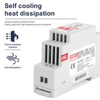 Fuente de alimentación conmutada Montaje en riel Din Salida única 12V1.25A 5V3A Transformador de CA a CC de 1A 2 A