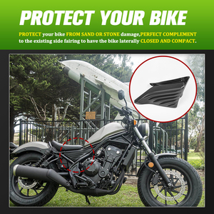 RACEPRO accessoires de moto, carénage de moteur de panneau de couvercle de cadre latéral pour <span class=keywords><strong>Honda</strong></span> <span class=keywords><strong>Rebel</strong></span> CMX 300 <span class=keywords><strong>500</strong></span> CMX300 CMX500 2017 -<span class=keywords><strong>2020</strong></span> - Product Image 4