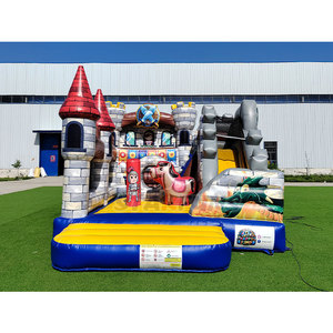 Château gonflable de qualité commerciale, dinosaure, <span class=keywords><strong>dragon</strong></span>, château gonflable extérieur, combo avec toboggan pour enfants - Product Image 1