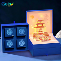 Boîte cadeau de luxe personnalisée 3D pop-up pour gâteaux de lune avec tiroir, idéale pour l'emballage du Festival de la Mi-Automne