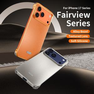 Cadre en métal en aluminium chaud étui de téléphone portable pour iPhone 17 14 15 16 <span class=keywords><strong>Pro</strong></span> Max refroidissement sans cadre pare-chocs antichoc PC couverture arrière - Product Image 2