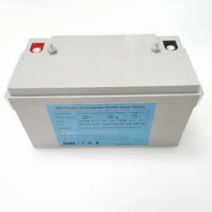 Baterai Surya 12V 100AH, Paket Baterai Lithium Besi Fosfat 12.8V 100AH Lipo4 untuk Sistem Surya