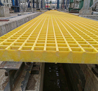 Grilles en PRV non conductrices, panneaux de sol isolants électriques en GRP pour salle de poste de transformation