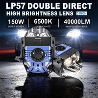 Xenplus LP57 150W 6500K Lente de Proyector Bi-LED de 3 Pulgadas para Auto, Bombilla LED Súper Brillante, Reequipamiento para Faros Delanteros Bi-LED H4 H7