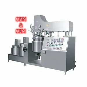 Precio de fábrica 200L Máquina mezcladora emulsionante al vacío de elevación hidráulica Máquina mezcladora al vacío Máquina mezcladora homogeneizadora Emulsionante