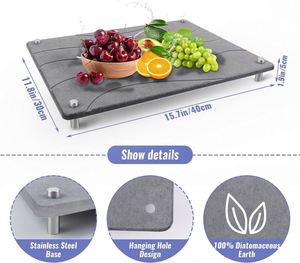 KATADY Custom Home Stone <b>Drying</b> <b>Mat</b> Diatomite Dish <b>Drying</b> <b>Mats</b> for <b>Kitchen</b> Counter Padded Dish <b>Drying</b> Stone - Product Image 5