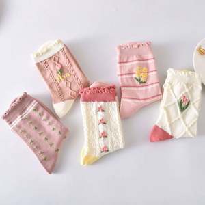 Autumn Winter Sweet Women Mid Tube <b>Socks</b> Cute Preppy Cotton <b>Socks</b> for Women Winter - Product Image 6