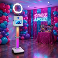 Mesin Foto Booth Selfie DSLR Harga Pabrik, Kompatibel dengan Printer, Layar Sentuh 15,6 Inci, untuk Pesta Pernikahan