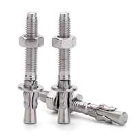 Usine En Gros Attaches M6 M8 M10 Zinc Placage Jaune En Acier Au Carbone 3pcs 4pcs Fix Boulon D'ancrage Rawl Boulon