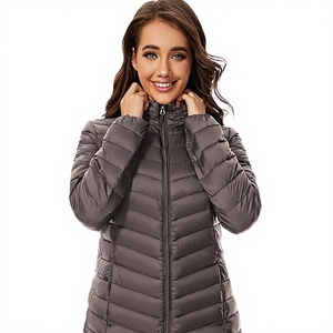 Women's Lightweight <b>Packable</b> Hooded Winter Quilted Puffer <b>Jacket</b> Detachable Sleeves Hat Water Resistant Fur Lining Zipper - Product Image 1