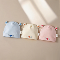 Gorro para Bebé Recién Nacido de 0 a 3 Meses, Clase A, Diseño para las Cuatro Estaciones, Algodón, Unisex, Doble Capa