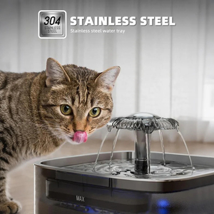 Juego de Dispensador de Agua y Comida para Mascotas, Dispensador Automático de Agua para Mascotas de 2.2L, Bomba Súper Silenciosa, Dispensador de Agua para Gatos <span class=keywords><strong>con</strong></span> Luz LED - Product Image 3