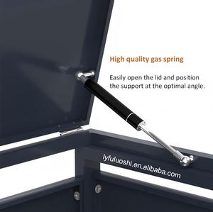 Contenitore Scatola per Bidone Carrellato in Metallo 240L, Resistente <span class=keywords><strong>Copertura</strong></span> Cestino Rifiuti con Lucchetto, Casette per Stoccaggio Rifiuti in Acciaio Galvanizzato per Giardino - Product Image 6