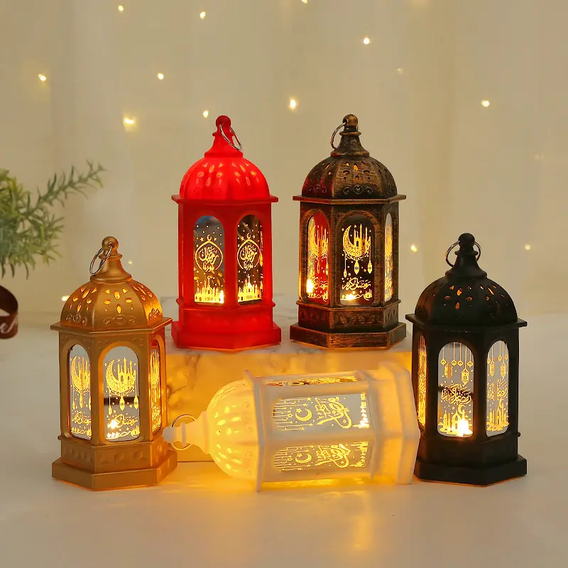 New Arrival Islamic Eid Gift Home Decoration Ramadan Mini Lantern Light EID Mubarak Table Lights Lamp for Muslim Decorations