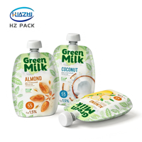 Pochette Doypack personnalisée pour purée de fruits liquide avec bec verseur, sécurité anti-humidité, en LDPE, pour l'emballage d'aliments pour bébés