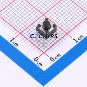 BX-TS-26-454543CJ Tactile Switch Through hole-4P,4.5x4.5mm Switch Single Pole Single Throw Round Button 2.6N Through Hole - Product Image 1