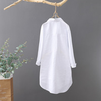 Blouse Décontractée Ample à Manches Longues pour Femme, Nouvelle Chemise de Base Brodée Tissée Respirante Printemps Automne, Design ODM