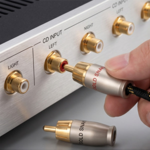Todo Metal Hi End RCA enchufe macho adaptador de alta calidad Audio <span class=keywords><strong>Phono</strong></span> chapado en oro Jack conector de soldadura para AV Audio Video - Product Image 5