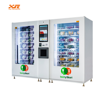 Distributeur automatique personnalisé pour le marché européen avec LED, SDK, café, vin, aliments frais, gâteaux, paiement par carte de crédit et monnaie, en acier inoxydable, système de point de vente (POS)