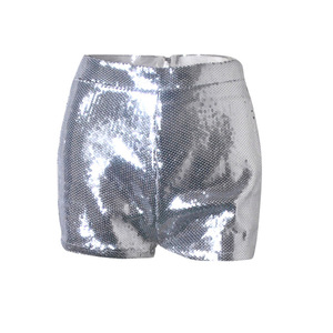 Pantalones cortos de moda con lentejuelas de cintura alta para mujer - Product Image 3