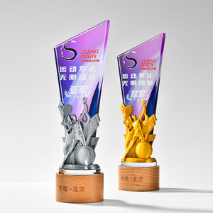 Trophée Sportif Créatif en Cristal pour le Basketball, la Course à Pied, le Badminton, le Tennis de Table, le Football – Récompense pour les Jeux d'Enfants, Cadeau - Product Image 4