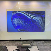 Écran de projection en tissu PVC sans bordure à cadre fixe ALR de 120 pouces 16:9 pour projecteur à ultra courte focale, rejetant la lumière ambiante