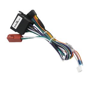 Câble d'alimentation 16 broches pour RENAULT Megane 2 <span class=keywords><strong>Clio</strong></span> <span class=keywords><strong>3</strong></span> Clio3 2004 - 2007 Canbus Android Player Audio Adaptor Dash Trim Kit Facia Panel - Product Image 1