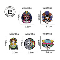 Créez votre propre badge personnalisé, épinglette personnalisée pour la Journée des Morts, broche en alliage de zinc, accessoires de mode, cadeau.