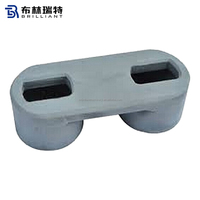 Supports de fixation de conteneurs de type encastré, à base surélevée, avec embase de pont croisée en trèfle, pour conteneurs, à embase coulissante et soudée