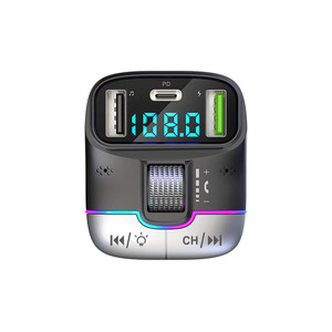 Émetteur FM GXYKIT pour voiture, <span class=keywords><strong>adaptateur</strong></span> <span class=keywords><strong>Bluetooth</strong></span> pour voiture avec chargeur PD Type-C et port USB QC3.0, émetteur radio FM sans fil - Product Image 4