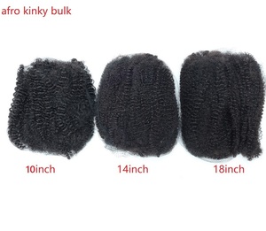 FH New Afro Human Hair Bulk Extension Kinky Curly Mini Twist Crochet Remy Cabello humano para Dreadlocs Trenzado Creación de Locs - Product Image 2