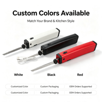 Couteau à découper électrique sans fil rechargeable certifié ETL GS, logo personnalisé, coupe-aliments rechargeable pour la découpe de pain et de viande à domicile