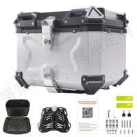 Boîte de rangement pour moto personnalisée (coffre arrière) étanche à dégagement rapide en alliage d'aluminium 45L/55L/65L jusqu'à 100L