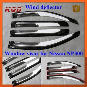 Pare-soleil de porte de luxe pour Navara 2014 – Protection et décorations – Noir foncé/noir transparent - Product Image 2