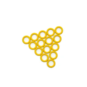 IATF 16949 Certificated Factory Tiny Size Yellow O-ring Mold Silicone Rubber Parts