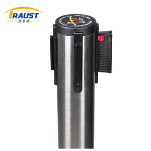 Supporto per la gestione della coda retrattile pali per la sicurezza dell'aeroporto controllo della linea di ferro in plastica materiale 2m 3m 5m cintura <span class=keywords><strong>Stanchion</strong></span> - Product Image 6