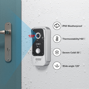 XSL 120 ° sudut lebar penglihatan malam 7 inci warna pintu Video telepon 2 kawat Video interkom bel pintu dengan kamera untuk Villa - Product Image 5