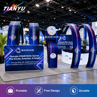 TIANYU – Affichage graphique mural en tissu, impression personnalisée, cadre en aluminium, résistant à la décoloration, pour conférences et événements