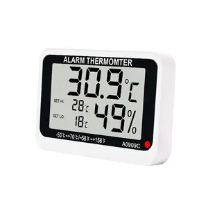 LCD Digital Fridge Hygrometer Magnetic Fridge Freezer Thermometer With Alarm Indicator
