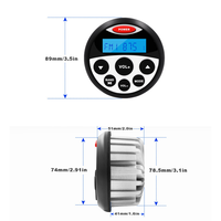 Radio Bluetooth Stereo Audio Tahan Air ISURE MARINE, Radio Kapal FM AM Meter Stereo Receiver Sistem Audio RV UTV Yacht