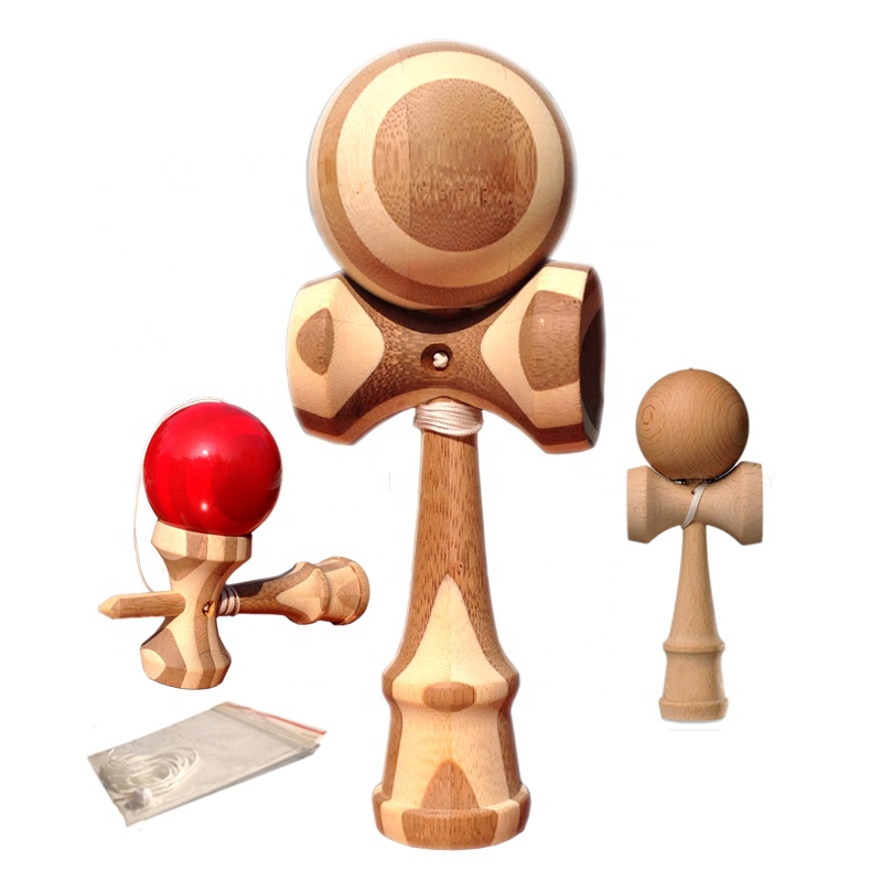 Необработанная деревянная Кэндама с дополнительной веревкой и бусинами для правой руки на заказ