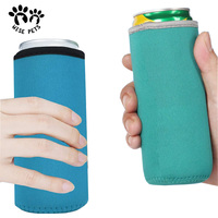 Articles de fête promotionnels Tube en néoprène Bière Boisson Stubby Titulaire Sublimation Imprimé Mince Bouteille Manchon Peut Refroidisseur Avec Logo