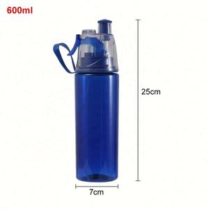 ขวดน้ำพลาสติกแบบพ่นละออง 600 มล. ปลอดสาร BPA พร้อมโลโก้สั่งทำพิเศษ สายคล้องพกพาสะดวก และฝาปิดกันรั่ว สำหรับใช้ในการส่งเสริมการขาย - Product Image 4