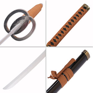 Populaire 104 cm Anime épée <span class=keywords><strong>échangiste</strong></span>s coeur marron bord inversé Cosplay accessoires enfants jeu de rôle jouets Katana épées en bois pour garçons - Product Image 3
