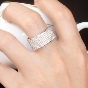 KIBO Hop Hop Custom Luxury Iced Out 모이 사 나이트 보석 대 한 망 18K <span class=keywords><strong>Real</strong></span> 큰 금 Band 링 대 한 망 - Product Image 3